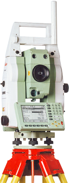The distance measuring unit mounted on its support