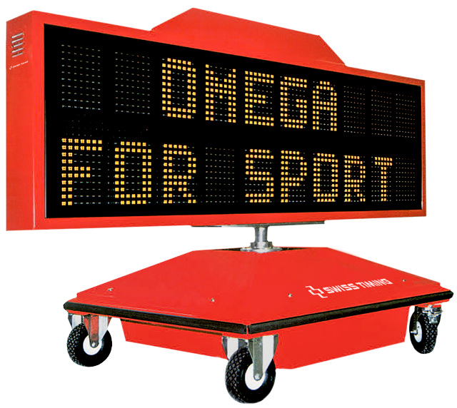 Rotating OIN4 display on its integrated mobile trolley